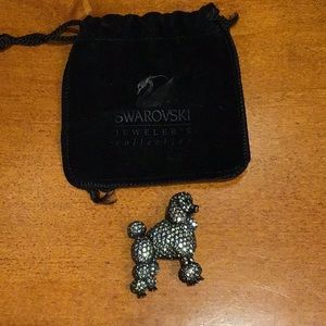 Swarovski Crystal Poodle Pin
